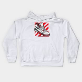 AJ 4 Retro Fire Red Sneaker Kids Hoodie